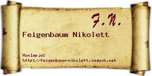 Feigenbaum Nikolett névjegykártya